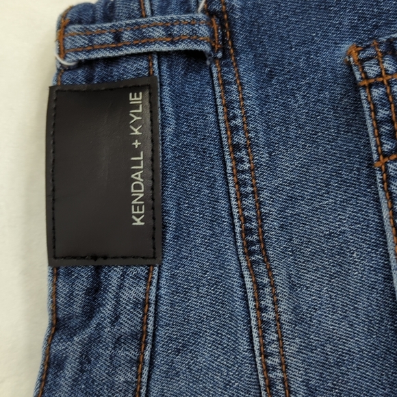 KENDALL & KYLIE High Waist Blue Jean Denim Shorts, The Icon Short, Cut Offs - Picture 5 of 9